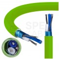 Kabel transmisyjny BC-500 1x2x0,20mm2 do magistrali szeregowej RS485 zielony 300V ekranowany bezhalogenowy B2ca linka CAE DATA