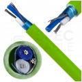 Kabel transmisyjny BC-500 1x2x0,20mm2 do magistrali szeregowej RS485 zielony 300V ekranowany bezhalogenowy linka CAE DATA