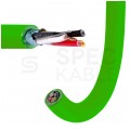 Kabel transmisyjny BiT E-BUS 2x2x0,8mm do magistrali instalacyjnej EIB KNX zielony 150V ekranowany drut Bitner