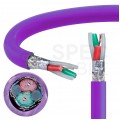 Kabel transmisyjny BUS O2YS(St)CY 1x2x0,64mm do magistrali przemysłowej Profibus DP fioletowy 100V ekranowany drut Technokabel