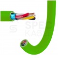 Kabel transmisyjny E-BUS 2x2x0,8mm do magistrali instalacyjnej EIB KNX zielony 150V ekranowany drut Technokabel