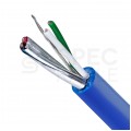 Kabel transmisyjny ziemny BiTsensor PE-PVC 2x2x0,34mm2 do przesyłu sygnałów i danych niebieski 300V ekranowany zewnętrzny linka Bitner