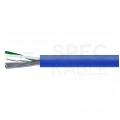 Kabel transmisyjny ziemny BiTsensor PE-PVC 2x2x0,34mm2 do przesyłu sygnałów i danych niebieski 300V ekranowany zewnętrzny linka Bitner