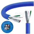 Kabel transmisyjny ziemny BiTsensor PE-PVC 2x2x0,34mm2 do przesyłu sygnałów i danych niebieski 300V ekranowany zewnętrzny linka Bitner