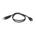 Kabel USB 2.0 A / micro-B (wtyk / wtyk) czarny 0,5-0,6m