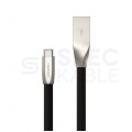 Kabel USB 2.0 A / USB typ-C (wtyk / wtyk) płaski czarny 1m NATEC