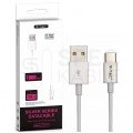 Kabel USB 2.0 typ-C / A (wtyk / wtyk) 1A biały 1m VT-5322 V-TAC