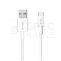 Kabel USB 2.0 typ-C / A (wtyk / wtyk) 1A biały 1m VT-5322 V-TAC