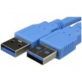 Kabel USB 3.0 A (wtyk / wtyk) niebieski 1,8m