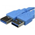 Kabel USB 3.0 A (wtyk / wtyk) niebieski 1,8m