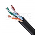 Kabel UTP kat.5 U/UTP 4x2x0,58 linka czarna Telegärtner