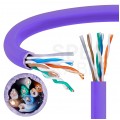Kabel UTP kat.5e U/UTP 4x2x0,5 Dca fioletowy LSOH Alantec
