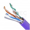 Kabel UTP kat.5e U/UTP 4x2x0,5 LSOH FIOLETOWA POWŁOKA Alantec