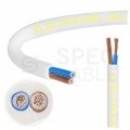 Kabel warsztatowy OWY / H05VV-F 2x1mm2 biały 300/500V giętki linka Elektrokabel