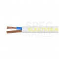 Kabel warsztatowy OWY / H05VV-F 2x1mm2 biały 300/500V giętki linka Elektrokabel