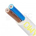 Kabel warsztatowy OWY / H05VV-F 2x1mm2 biały 300/500V giętki linka Elektrokabel