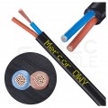 Kabel warsztatowy OWY / H05VV-F 2x1mm2 czarny 300/500V giętki linka Mercor