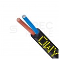 Kabel warsztatowy OWY / H05VV-F 2x1mm2 czarny 300/500V giętki linka Mercor