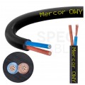 Kabel warsztatowy OWY / H05VV-F 2x1mm2 czarny 300/500V giętki linka Mercor