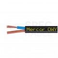 Kabel warsztatowy OWY / H05VV-F 2x1mm2 czarny 300/500V giętki linka Mercor