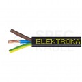 Kabel warsztatowy OWY / H05VV-F 3x0,75mm2 czarny 300/500V giętki linka Elektrokabel