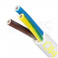 Kabel warsztatowy OWY / H05VV-F 3x1,5mm2 biały 300/500V giętki linka Elektrokabel