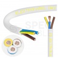 Kabel warsztatowy OWY / H05VV-F 3x1,5mm2 biały 300/500V giętki linka Elektrokabel