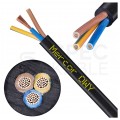 Kabel warsztatowy OWY / H05VV-F 3x1,5mm2 czarny 300/500V giętki linka Mercor