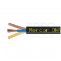 Kabel warsztatowy OWY / H05VV-F 3x1,5mm2 czarny 300/500V giętki linka Mercor