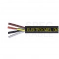 Kabel warsztatowy OWY / H05VV-F 4x0,5mm2 czarny 300/500V giętki linka Elektrokabel
