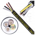 Kabel warsztatowy OWY / H05VV-F 4x0,5mm2 czarny 300/500V giętki linka Elektrokabel