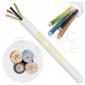 Kabel warsztatowy OWY / H05VV-F 4x1,5mm2 biały 300/500V giętki linka Mercor