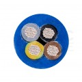 Kabel wodoodporny HELUPOWER AQUATIC 4x2,5mm2 niebieski 450/750V bezhalogenowy do pomp głębinowych, wody pitnej i słonej linka Helukabel