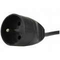 Kabel zasilający Listwa do UPS na 1 gniazdo [2P+Z] z wtykiem IEC320 C14 czarny 30cm