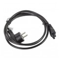 Kabel zasilający OMY do laptopa z wtyczką IEC320 C5 (koniczynka) 2,5A VDE czarny 1,8m LANBERG