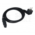 Kabel zasilający OMY do serwera z wtyczką IEC C15 10A czarny 1,8m