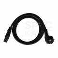 Kabel zasilający OMY do serwera z wtyczką IEC C15 10A czarny 1,8m