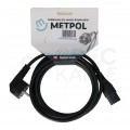 Kabel zasilający OMY do serwera z wtyczką IEC C15 10A czarny 3m