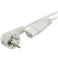 Kabel zasilający OWY do komputera z wtyczką IEC320 C13 10A biały 1,5m