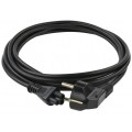 Kabel zasilający OWY do laptopa z wtyczką IEC320 C5 (koniczynka) 2,5A czarny 5m