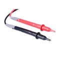 Kable przewody pomiarowe do miernika (wtyk kątowy typu BANAN) 2x 1m czarny + czerwony Mastech T-3030