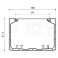 Kanał parapetowy dwuścienny PK 110x65 D HD KOPOS do instalacji modułów 45x45mm Mediabox
