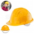 Kask ochronny budowlany atestowany, żółty HDPE NEO 97-200