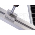 Klamra montażowa PV środkowa 50mm szerokość 19mm srebrna