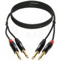 KLOTZ Kabel Audio 2x Jack 6,3mm Mono (wtyk) / 2x Jack 6,3mm Mono (wtyk) 0,9m