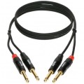 KLOTZ Kabel Audio 2x Jack 6,3mm Mono (wtyk) / 2x Jack 6,3mm Mono (wtyk) 1,5m