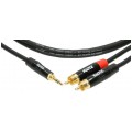 KLOTZ Kabel Audio AUX mini Jack 3,5mm Stereo (wtyk) / 2x RCA Cinch (wtyk) 1,5m