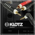 KLOTZ Kabel Audio AUX mini Jack 3,5mm Stereo (wtyk) / 2x RCA Cinch (wtyk) 3m