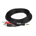 KLOTZ Kabel Audio AUX mini Jack 3,5mm Stereo (wtyk) / 2x RCA Cinch (wtyk) 3m