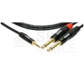 KLOTZ Kabel Audio mini Jack 3,5mm Stereo (wtyk) / 2x Jack 6,3mm Mono (wtyk) 0,9m